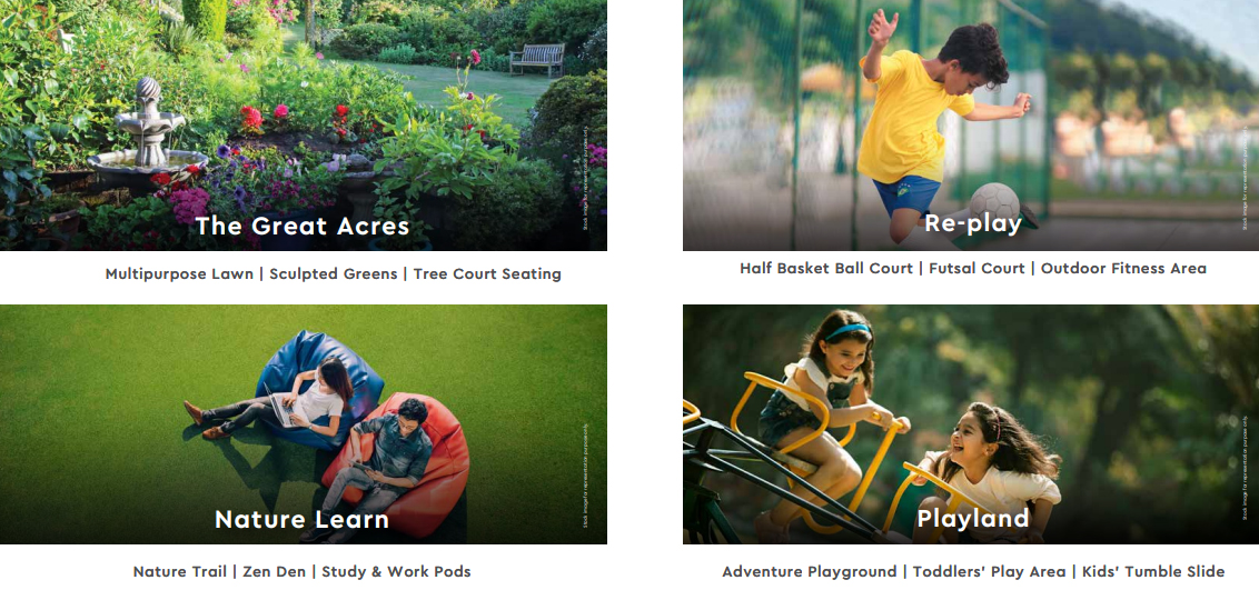 An impression of the amenities at Godrej City Panvel